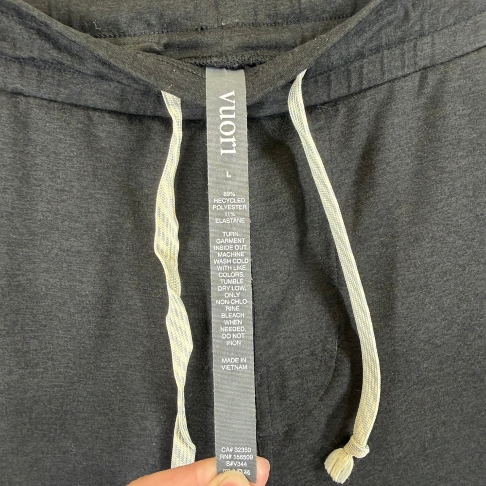 Vuori Mens Ponto Short Black Heather Athletic Lounge GYM Shorts Size L V344 - Picture 8 of 14